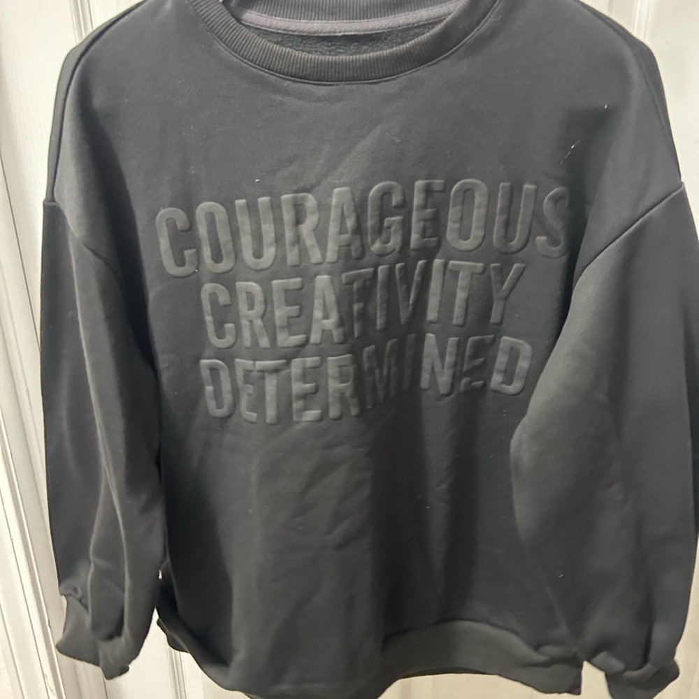 Courageous Black Crewneck Sweater